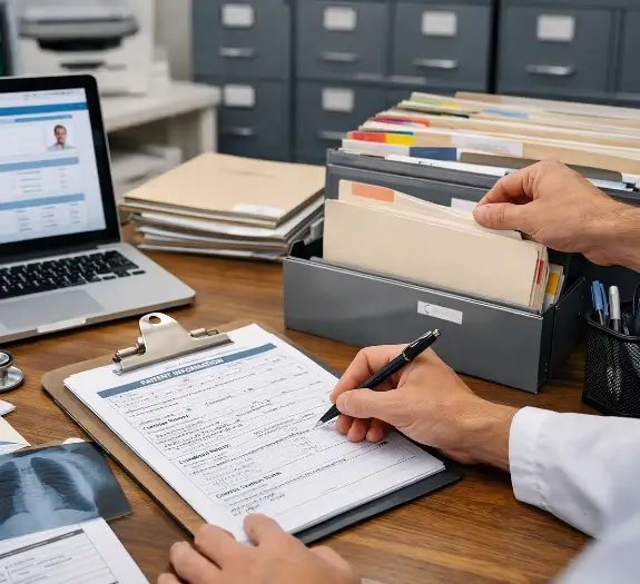 Medical document management in a healthcare office