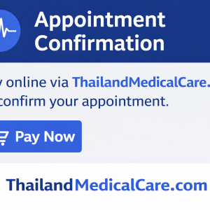 Appointment Confirmation - Pay online via ThailandMedicalCare.com to confirm your medical appointment
