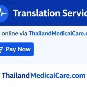 ThailandMedicalCare.com online payment banner for Medical Translation Services